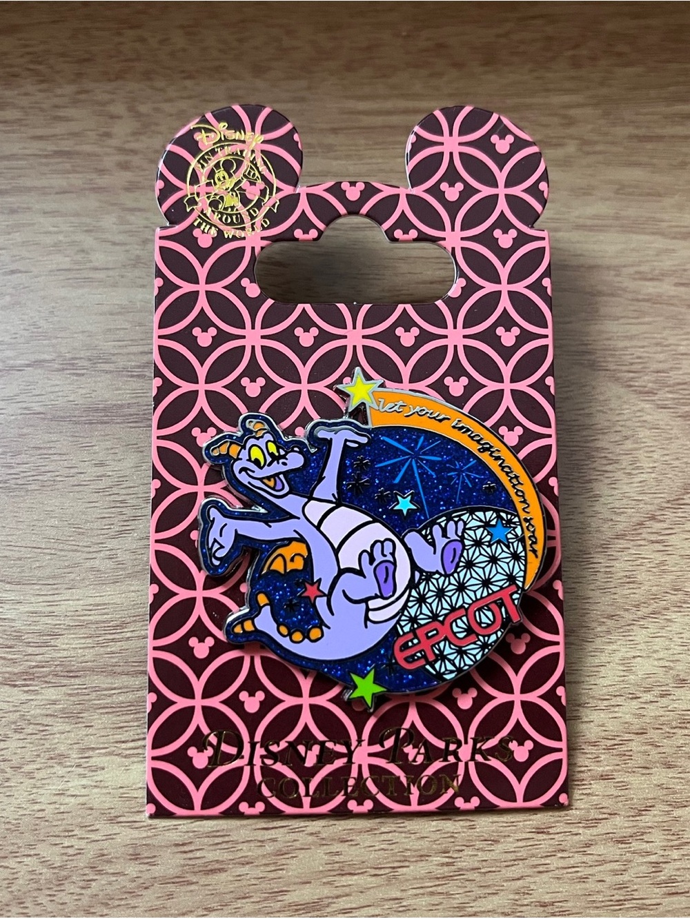 Disney Park Collection Figment Glitter EPCOT Enamel Pin